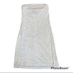 Future Ozbek Made in Italy Beige Strapless Dress